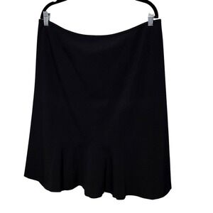 Nine West Black Flared Hem Skirt Women's Size 14‎ Career Office